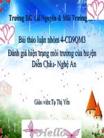 đánh giá hiện trạng môi trường của huyện diễn châu -  nghệ an