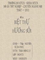 luận văn thiết kế nội thất biệt thự hương sồi