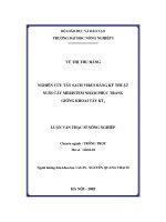 Luận văn nghiên cứu tẩy sạch virus bằng kỹ thuật nuôi cấy meristem nhằm phục tráng giống khoai tây KT2