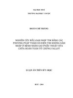 Nghiên cứu rối loạn nhịp tim bằng các phương pháp thăm dò điện tim không xâm nhập ở bệnh nhân sau phẫu thuật sửa chữa hoàn toàn tứ chứng fallot