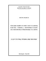 Tổng hợp, nghiên cứu phức chất của Honmi, Ecbi với L Tyrosin, L Tryptophan và bước đầu thăm dò hoạt tính sinh học của chúng