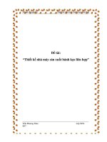 Đề tài thiết kế nhà máy sản xuất bánh kẹo liên hợp