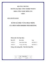 Đánh giá hiệu năng hoạt động của phần mềm dimdim web meeting