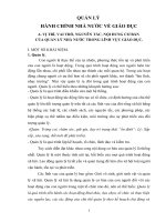 Quản Lý Nhà Nước về giáo dục