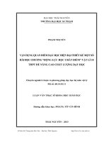 Vận dụng quan điểm dạy học hiện đại thiết kế một số bài học chương Động lực học chất điểm vật lý 10 THPT để nâng cao chất lượng dạy học
