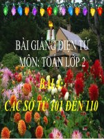 bài giảng toán 2 chương 6 bài 4 các số từ 101 đến 110