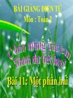 bài giảng toán 2 chương 5 bài 11 một phần 2