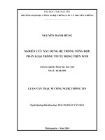 Nghiên cứu xây dựng hệ thống tổng hợp, phân loại thông tin tự động trên Web