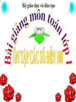 Bài giảng toán 1 chương 4 bài 8 ôn tập các số đến 100