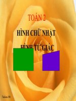 bài giảng toán 2 chương 2 bài 9 hình chữ nhật - hình tứ giác