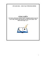 sử dụng phương pháp trắc nghiệm khách quan vào việc kiểm tra đánh giá kết quả học tập môn hoá học 8, 9