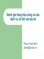 slide bài giảng đánh giá hàng hóa công và các dịch vụ xã hội của dự án lecture 10 - valuing public goods and social services