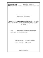 nghiên cứu hiện trạng và đề xuất các giải pháp quản lý rác thải sinh hoạt tại quận 3 tp.hcm