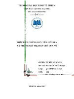 TIỂU LUẬN TRIẾT PHÉP BIỆN CHỨNG DUY TÂM HEGEL  VÀ NHỮNG GIÁ TRỊ - HẠN CHẾ CỦA NÓ