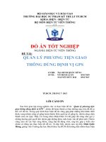 Đồ án quản lý giao thông bằng GPS