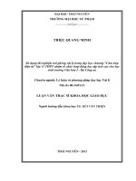 sử dụng thí nghiệm mô phỏng vật lý trong dạy học chương cảm ứng điện từ lớp 11 thpt nhằm tổ chức hoạt động học tập tích cực cho học sinh trường văn hóa i - bộ công an