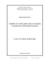 nghiên cứu tổng hợp oxit nano kẽm và bước đầu thăm dò ứng dụng