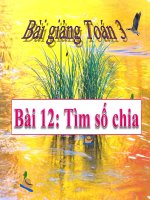 bài giảng toán 3 chương 2 bài 12 tìm số chia