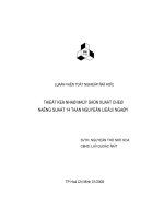 Thiết kế nhà máy sản xuất chè, năng suất 14 tấn nguyên liệu  ngày