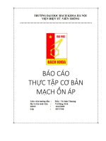 báo cáo mạch ổn áp thực tập điện tử cơ bản