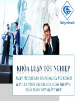 phân tích rủi ro tín dụng đối với khách hàng cá nhân tại sài gòn công thương ngân hàng chi nhánh huế