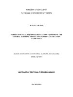 Perfecting analysis implementation to improve the internal audit’s effectiveness in construction companies