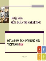 phân tích 4p thương hiệu thời trang n&m