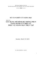 xây dựng mô hình hệ thống phun xăng đánh lửa điện tử phục vụ giảng dạy thực tập