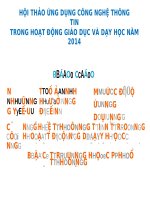 những yếu tố ảnh hưởng đến mức độ ứng dụng công nghệ thông tin trong hoạt động dạy học bậc trung học phổ thông