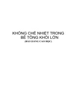 Không chế nhiệt trong bê tông khối lớn