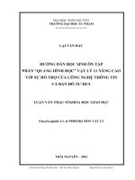 hướng dẫn học sinh ôn tập phần quang hình học vật lý 11 nâng cao với sự hỗ trợ của công nghệ thông tin và bản đồ tư duy