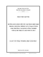 hướng dẫn sinh viên ôn tập phần điện học trong chương trình vật lý đại cương cho trường cao đẳng công nghiệp với sự hỗ trợ của bản đồ tư duy