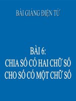 bài giảng toán 3 chương 2 bài 6 chia số có hai chữ số cho số có 1 chữ số