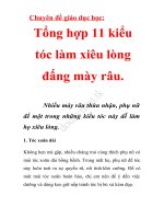 Chuyên đề tâm lí học:  tổng hợp 11 kiểu tóc làm xiêu lòng đấng mày râu