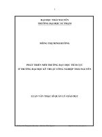 phát triển môi trường dạy học tích cực ở trường đại học kỹ thuật công nghiệp thái nguyên