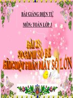 bài giảng toán 3 chương 2 bài 23 so sánh số bé bằng 1 phần mấy số lớn