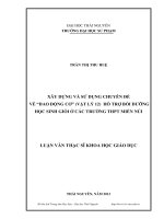 xây dựng và sử dụng chuyên đề về dao động cơ (vật lý 12) hỗ trợ bồi dưỡng học sinh giỏi ở các trường thpt miền núi