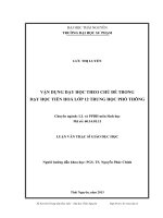 vận dụng dạy học theo chủ đề trong dạy học tiến hóa lớp 12 trung học phổ thông