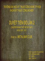 luận văn thiết kế nội thất metal bar club