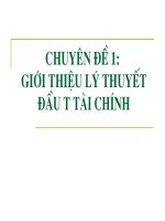 Chuyên đề 1 Đầu tư tài chính