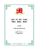 một số bài toán thi đại học