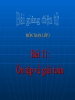 bài giảng toán 3 chương 1 bài 8 ôn tập về giải toán