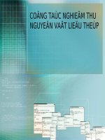 Nghiệm thu vật liệu thép