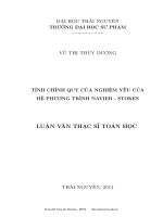 tính chính quy của nghiệm yếu của hệ phương trình navier-stokes