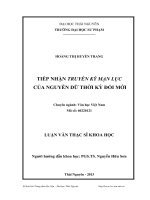 Tiếp nhận Truyện kỳ mạn lục của Nguyễn Dữ thời kỳ đổi mới