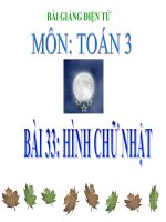 bài giảng toán 3 chương 2 bài 33 hình chữ nhật