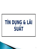 slide bài giảng tín dụng & lãi suất