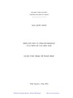 điểm nguyên và tính hyperbolic của phần bù các siêu mặt