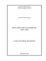 nông thôn việt nam thời mạc (1527-1529)