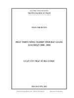phát triển nông nghiệp tỉnh bắc giang giai đoạn 2000-2010